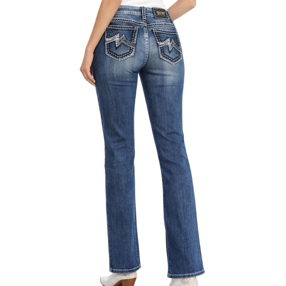 Miss Me Skinny Jeans Women Size 30 Medium Wash Embellished Back Pockets